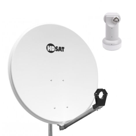 Pack Parabole satellite acier 80cm + LNB Single idéal Astra Eutelsat