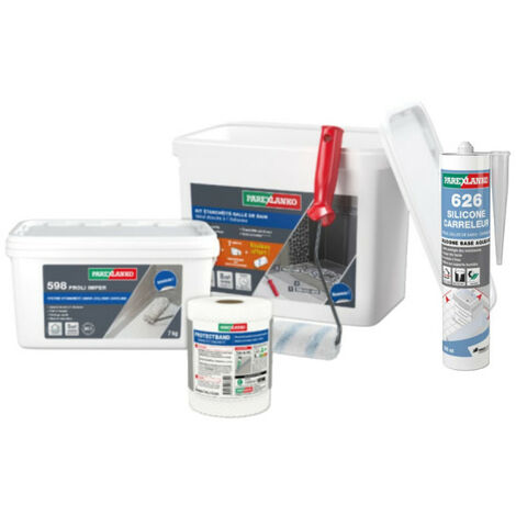 Pack PAREXLANKO - Mastic silicone 626 Carreleur Blanc 300 mL - Kit étanchéité salle de bain KITDOUCHE07