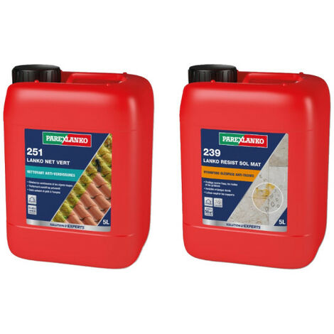 Pack PAREXLANKO - Traitement anti-verdissures 251 - 5 L - Protection anti-tâches sols 239 - 5 L