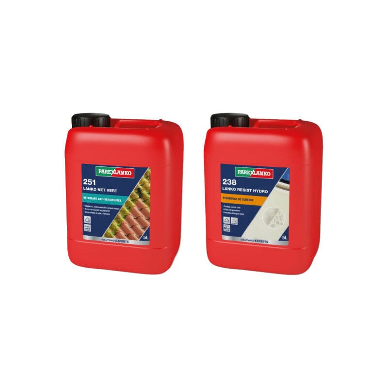Pack Parexlanko Traitement anti-verdissures 251 - 5 l - Protection anti-tâches 238 - 5 l