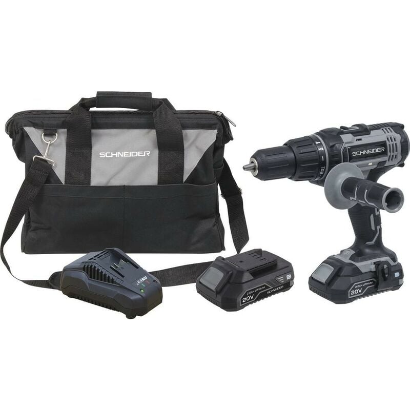 Pack perçeuse visseuse à percussion + 2 batteries 2Ah SCHNEIDER 50586