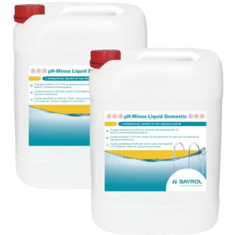 Pack pH Minus Liquid Domestic 20 L BAYROL Quantité Pack de 2