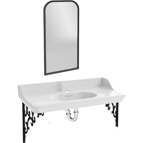 Pack plan vasque suspendu JACOB DELAFON Cléo 1890 + miroir + siphon chromé