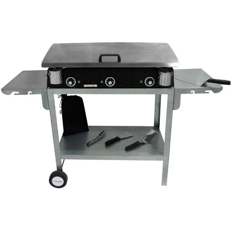Pack plancha électrique PLANCHAELEC LUX 830 CARBON - CHARIOT ODEON 830