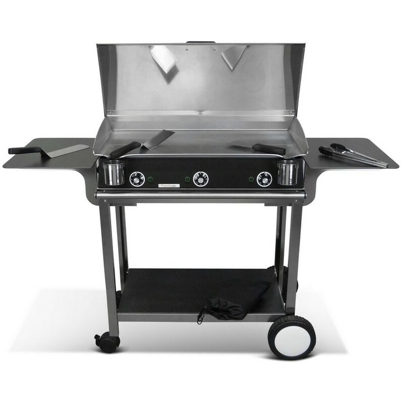 Planchaelec - Pack plancha électrique lux 830 carbon - chariot rivoli