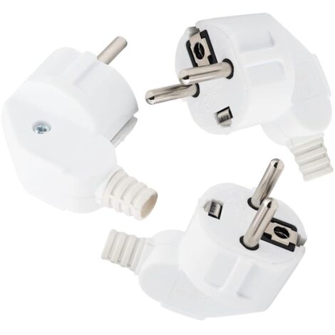 Pack Plugs, Rubber Protected Contact Plugs, 250V (16A) Plugs, Angled Plugs, Waterproof Outdoor Sockets, Ideal for Outdoor Construction Sites, Commercial