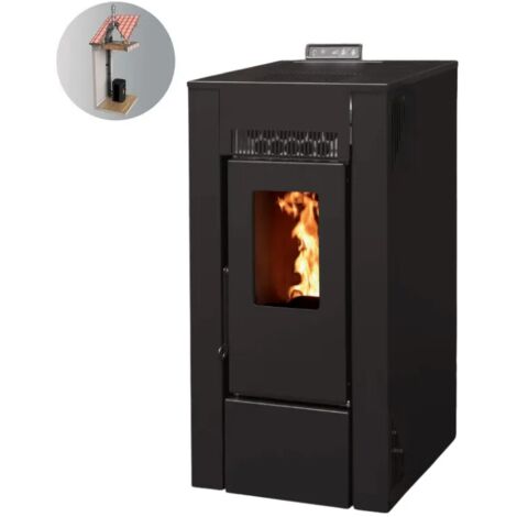 Pack Poêle à Granulés GIOIA 9 Étanche + Kit Conduit Double F