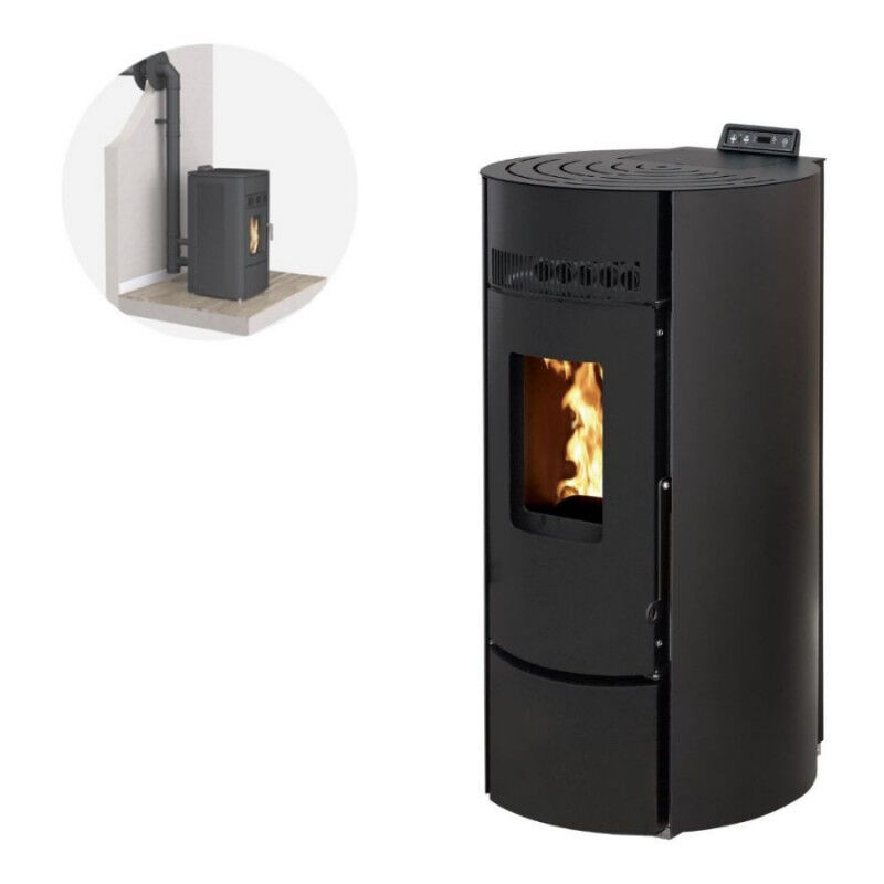 Pack Poêle à granules leandro 9 Etanche + Kit Conduit Ventou