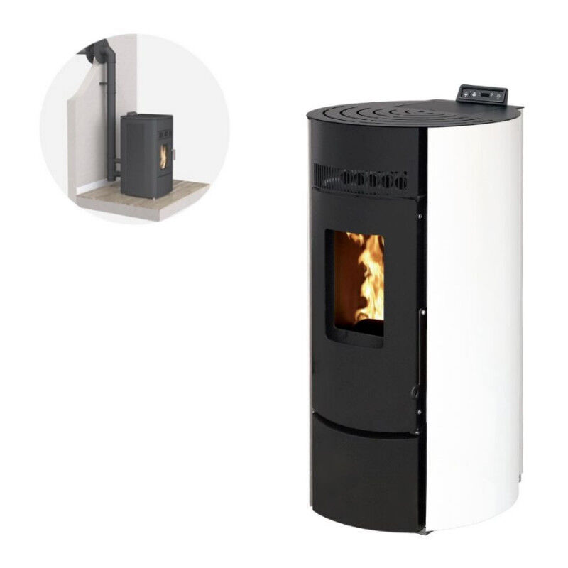 Pack Poêle à granules leandro 9 Etanche + Kit Conduit Ventou