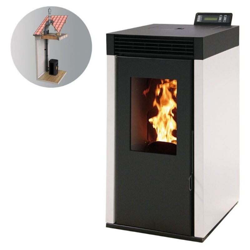 Pack Poêle à granules marina 6 Etanche + Kit Conduit Vertica
