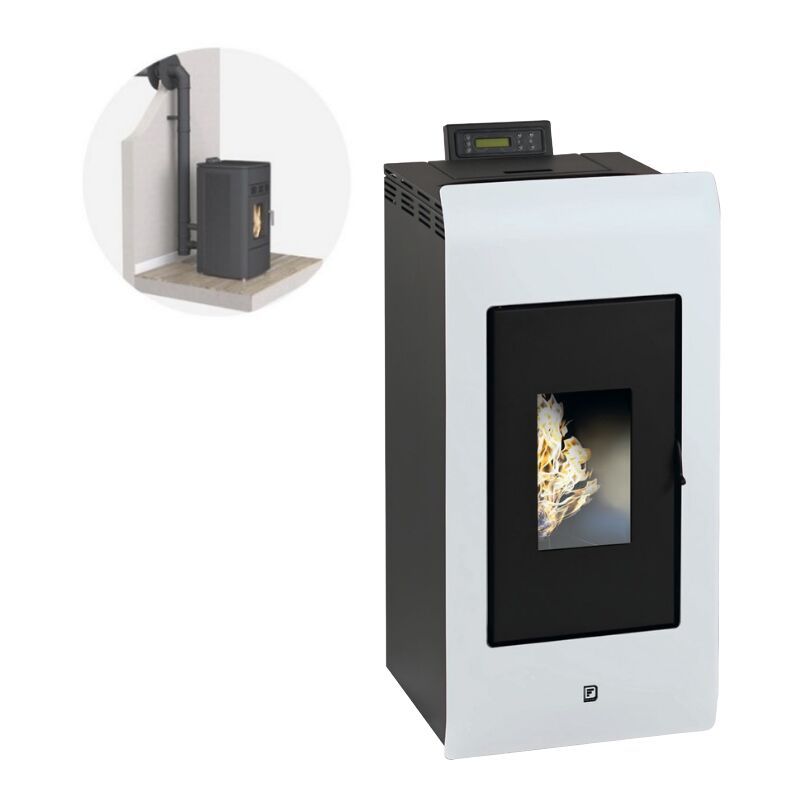 Pack Poêle à granulés zara 9 Etanche + Kit Conduit Ventouse