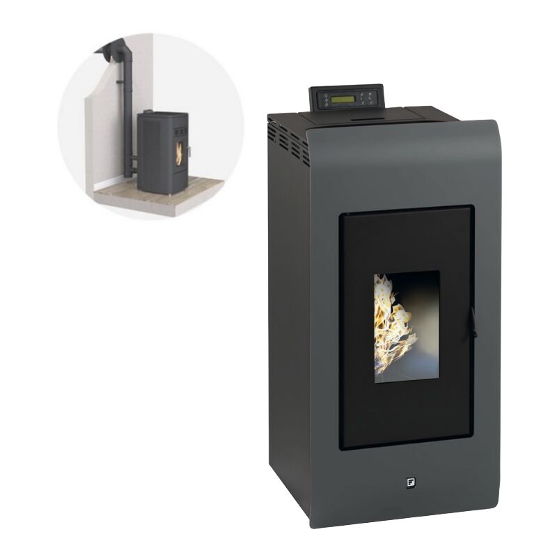 Pack Poêle à granulés ZARA 9 Etanche + Kit Conduit Ventouse