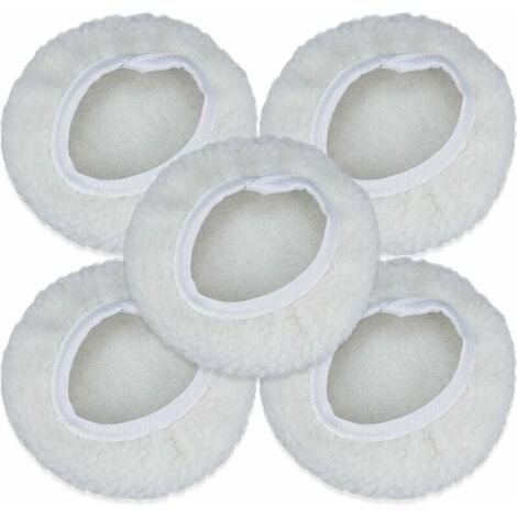 Pack Polishing Bonnet, 125-150 mm Car Polishing Disc Set, Wool Wax Pads for Most Car Polishers YMYNY