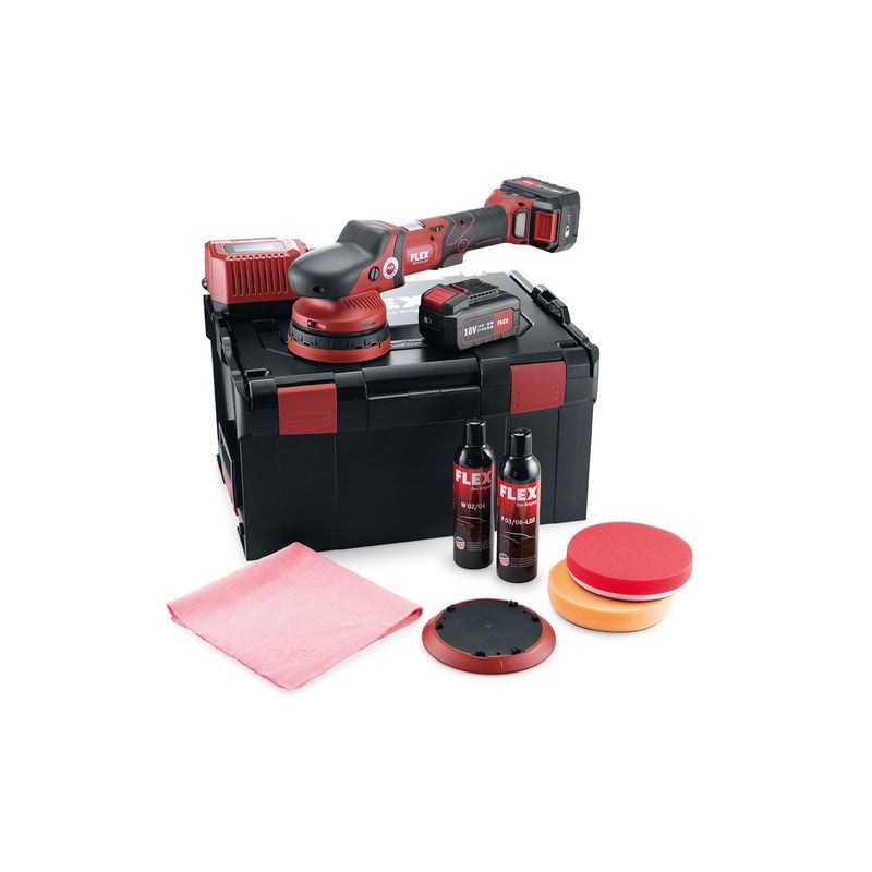 Polisseuse excentrique 18V xfe 15 150 18.0-EC/5.0 P-Set c Flex 2 batteries + chargeur - en coffret - 461237