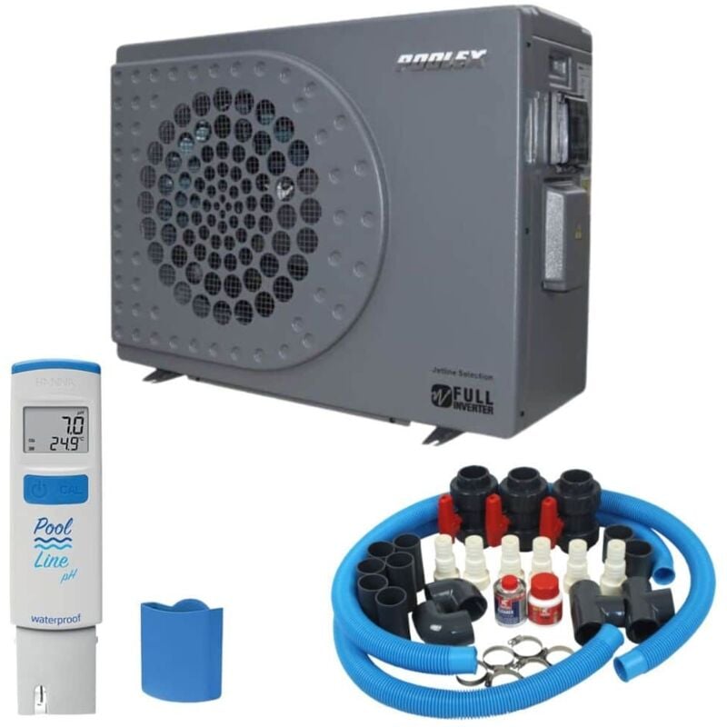 Poolstar - Pack Pompe à chaleur Piscine Poolex Jetline Sélection fi 95 + By pass universel + Testeur / Lecteur de pH et température