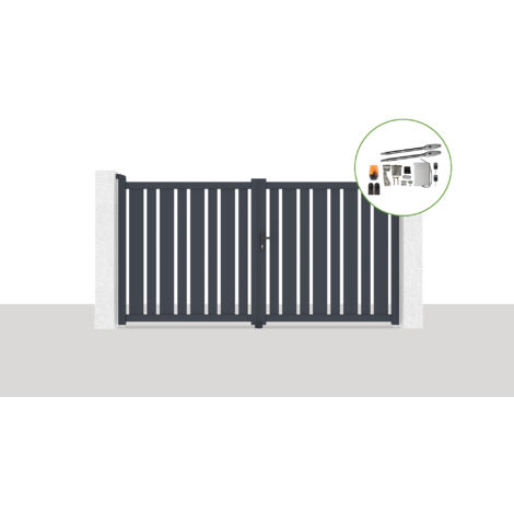 Pack portail battant électrique 300x160cm VEYMONT + Motorisation TANKER B250