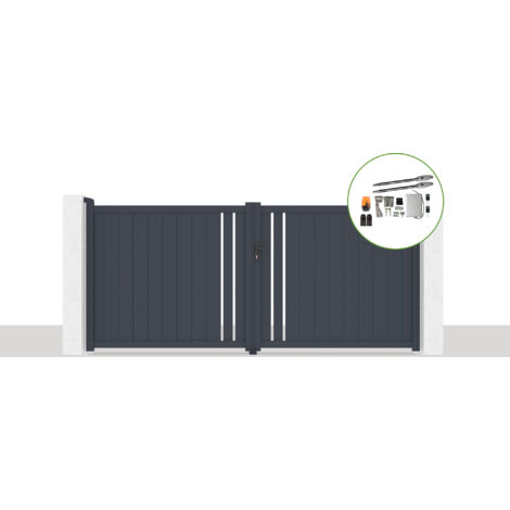 Pack portail battant électrique 350x160cm GIONA + Motorisation TANKER B250