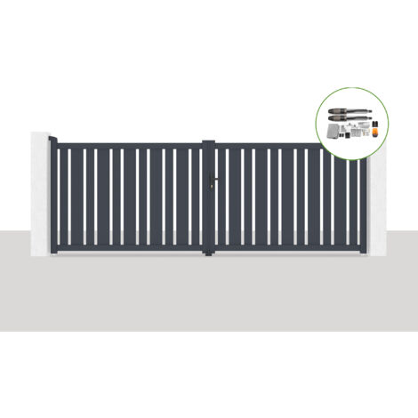 Pack portail battant électrique 400x140cm VEYMONT + Motorisation TANKER B700