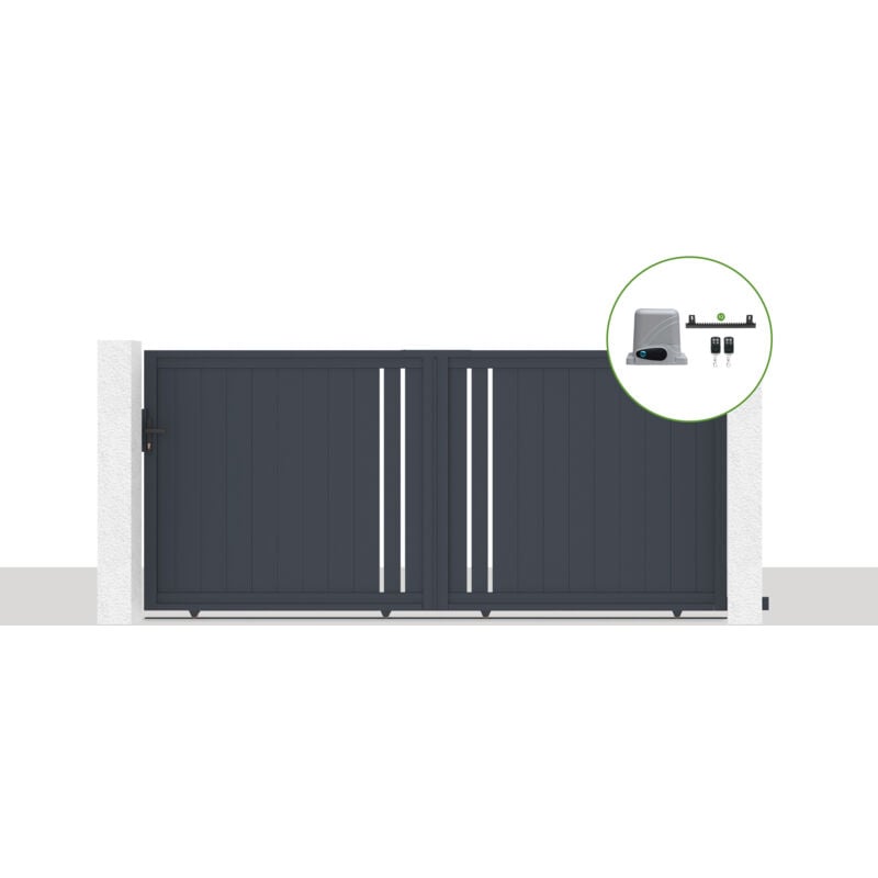 Casanoov - Pack portail coulissant électrique 350x160cm giona + Motorisation ranger C300