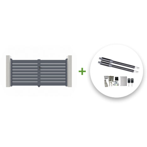Pack portón eléctrico abatible VOGEL 300 x 160 cm + motor RANGER B150
