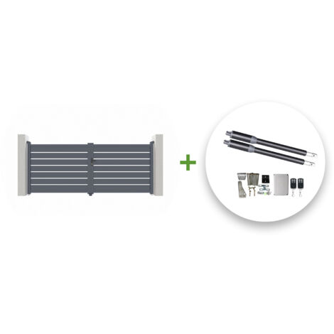 Pack portón eléctrico abatible VOGEL 350 x 140 cm + motor RANGER B150