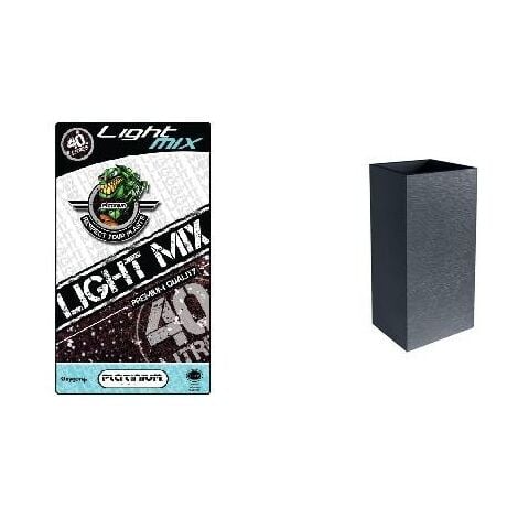 Pack - Pot haut Graphit 31L Anthracite + Substrat Platinium LightMIX