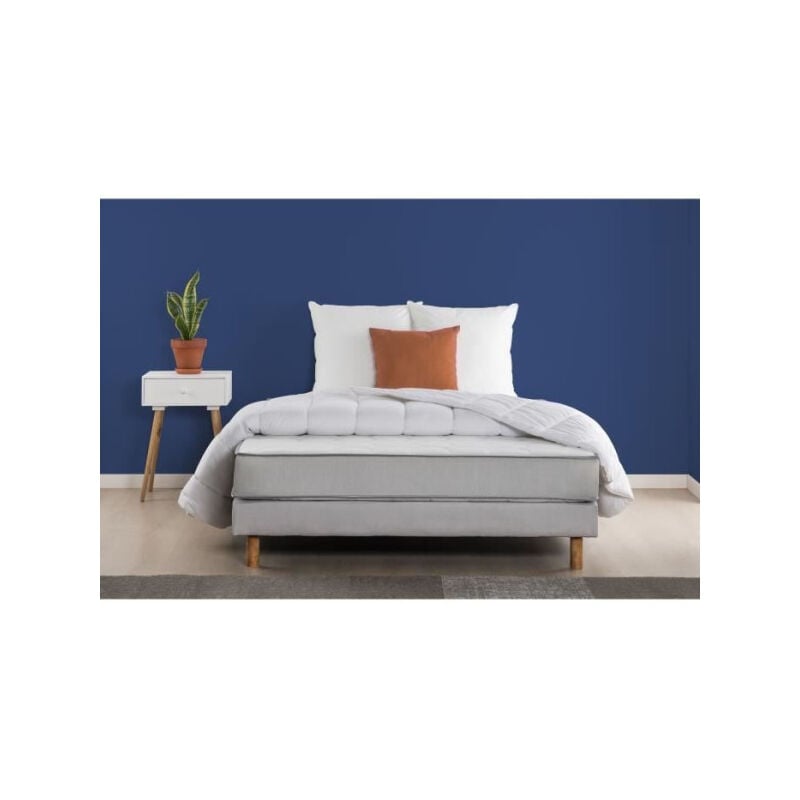 Les Tendances - Pack pret a dormir zen - Matelas + sommier 140x190 + couette + 2 oreillers