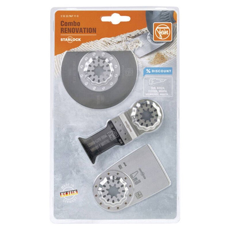 Fein - Kit de 3 lames combo Starlock Rénovation 35222967110