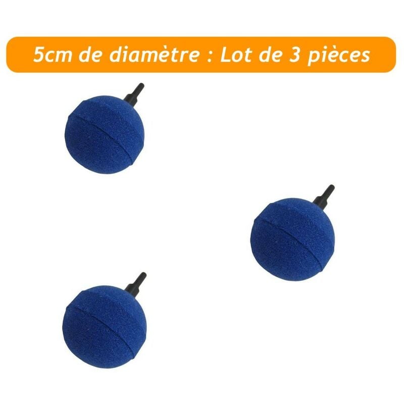 Lepoissonquijardinefr - Pack promo 3 x Diffuseurs d'air ( boule ) sphériques pour aérer les bassins de jardin : 5 cm