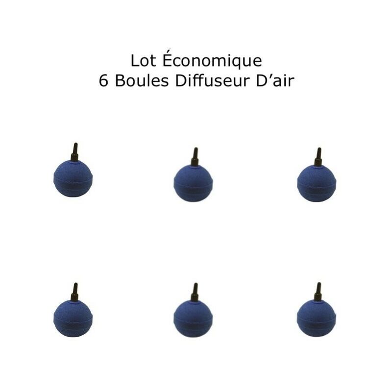 Lepoissonquijardinefr - Pack promo 6 Diffuseurs D'air, Forme De Boule, Pour Aérer Les Bassins De Jardin : 5 cm