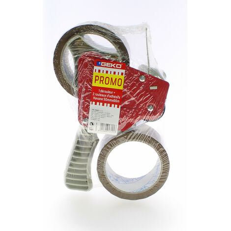 Pack Promo Dérouleur + 2rlx Emballage Havane 50x66mm - Geko