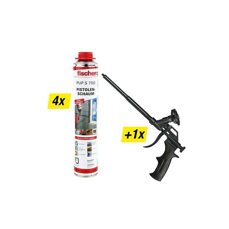 Fischer - Pack promotionnel, mousse avec pistolet pupm 4 noir