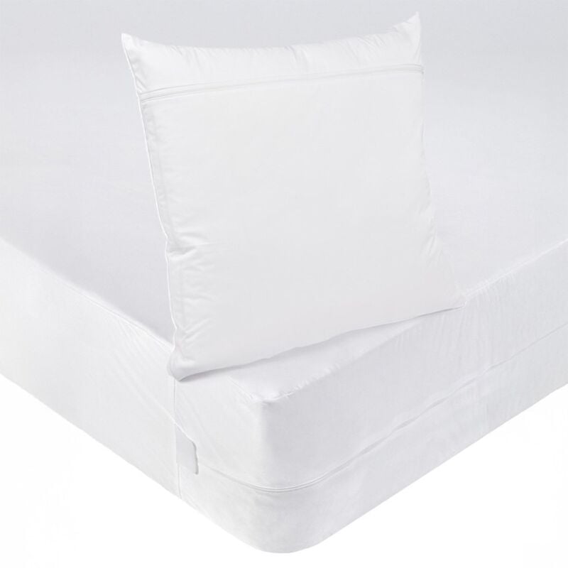 Pack Protège-matelas 90x190cm + 1 Protège oreiller 63x63cm Anti-punaises de lit