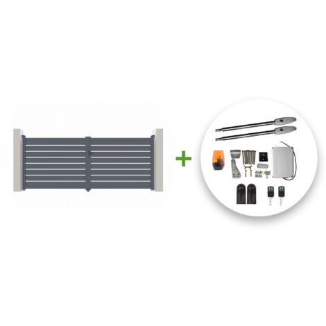 Pack puerta batiente automática 4m VOGEL H.160 cm + motor TANKER B250