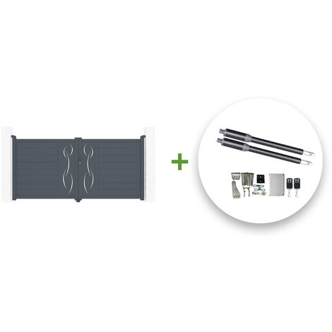 Pack puerta batiente automática LIFE 300 x 140 cm + motor RANGER B150