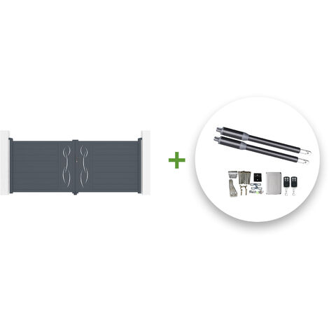 Pack puerta batiente automática LIFE 350 x 140 cm + motor RANGER B150