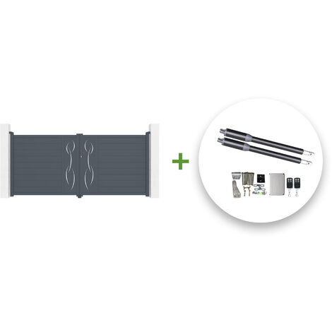 Pack puerta batiente automática LIFE 350 x 160 cm + motor RANGER B150