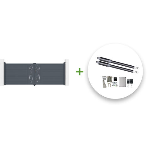 Pack puerta batiente automática LIFE 400 x 140 cm + motor RANGER B150