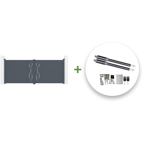 Pack puerta batiente automática LIFE 400 x 160 cm + motor RANGER B150