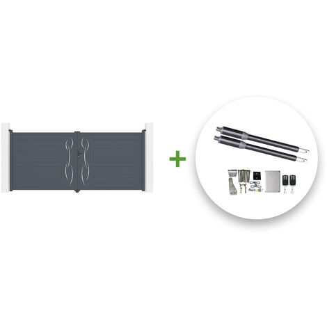 Pack puerta batiente automática LIFE 400 x 180 cm + motor RANGER B150