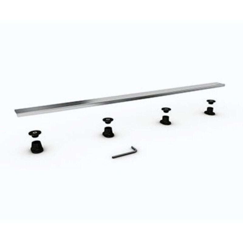 Wedi - Barrette de finition à carreler pour évacuation linéaire 110 cm inox brossé Fundo