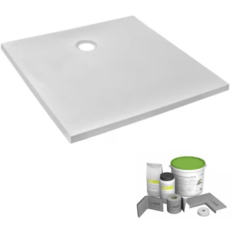 Pack receveur de douche 90 x 90 JACOB DELAFON Ipso carré blanc + Kit d'étanchéité WEDI