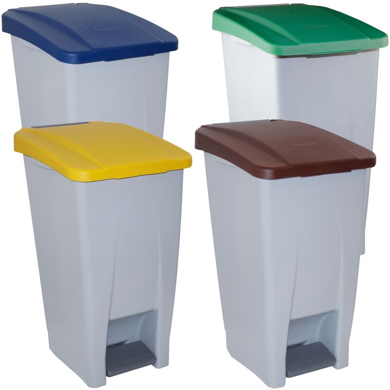 

Denox - Pack reciclaje Contenedor Selectivo: 4 contenedores de 60 litros de colores. Capacidad total 240 litros