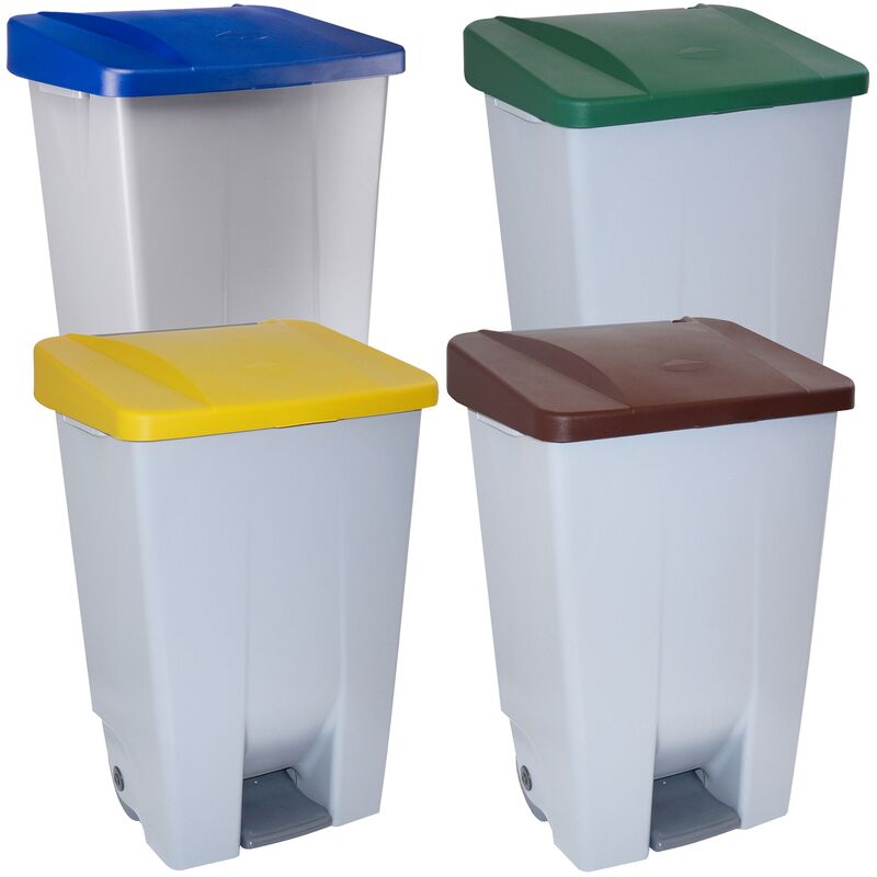 

Denox - Pack reciclaje Contenedor Selectivo: 4 contenedores de 80 litros de colores. Capacidad total 320 litros