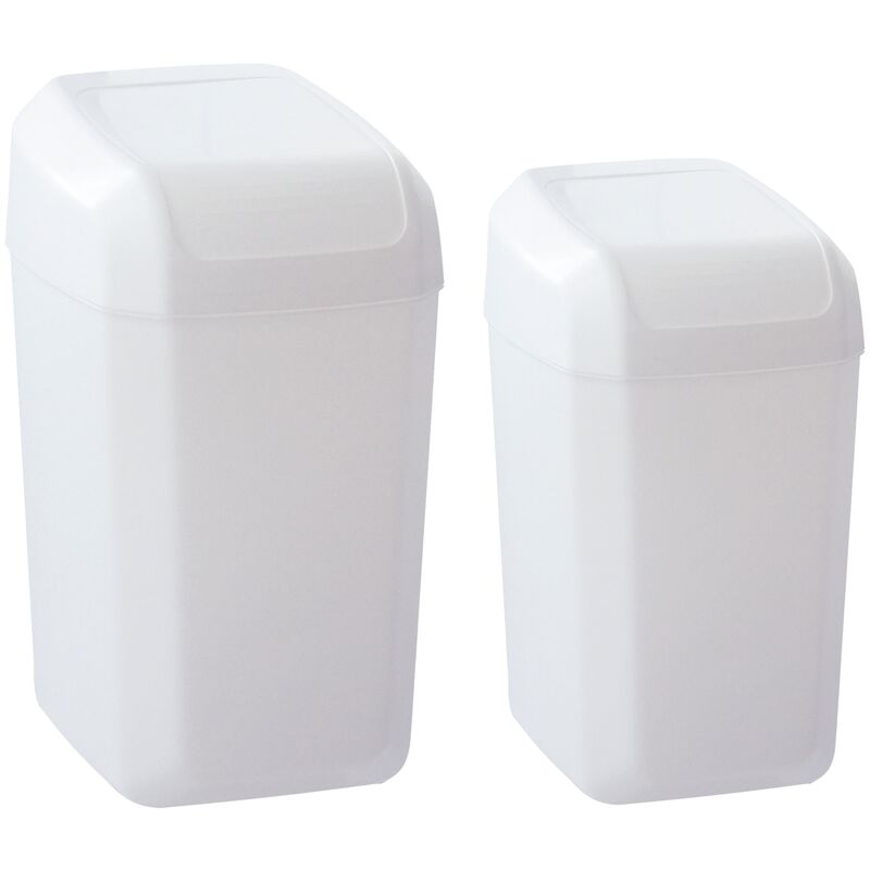 

Pack reciclaje Troya: 45 litros totales, en 2 contenedores, de 15 y 30 litros, en color blanco
