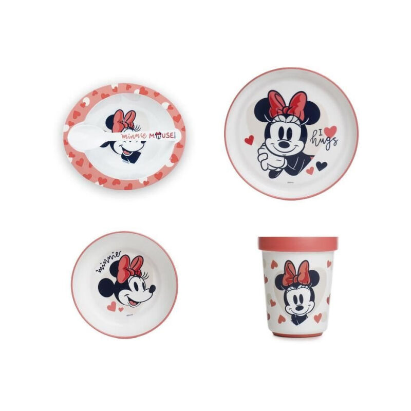 Thermobaby - Pack repas 2eme age minnie - 3 Assiettes + un gobelet + 1 cuillere