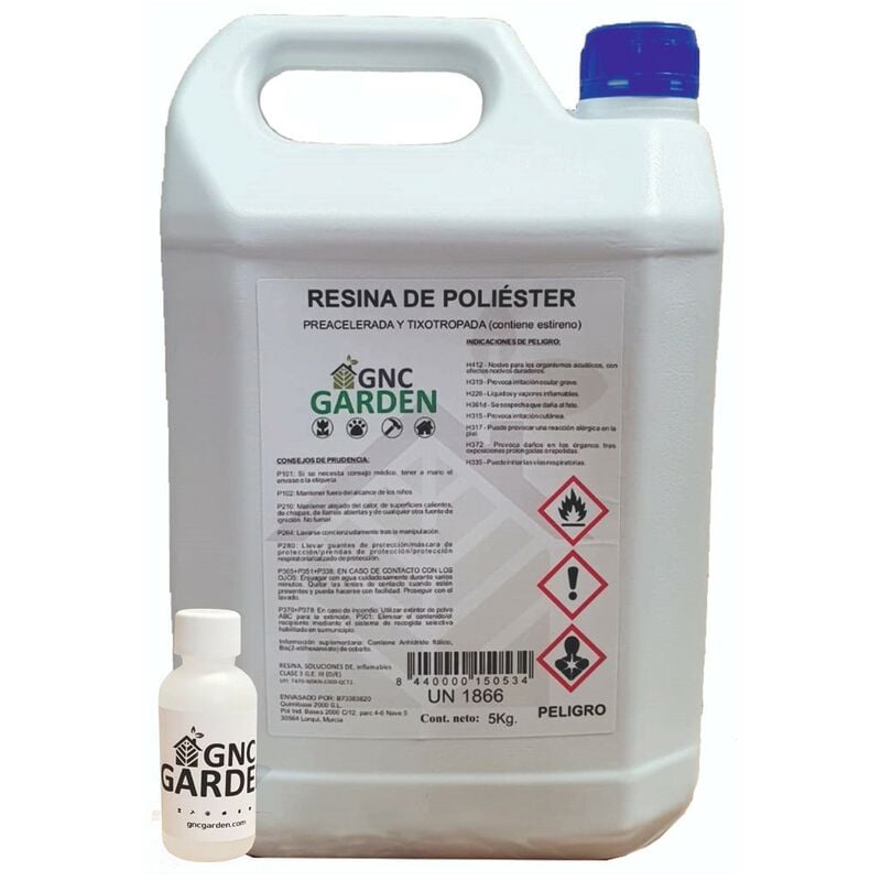 

Pack Resina de Poliester 5kg + catalizador 100grs