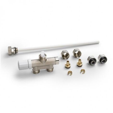 Pack Robinetterie thermostatisable monopoint monotube / bitube droit nickelé - ACOVA 832520