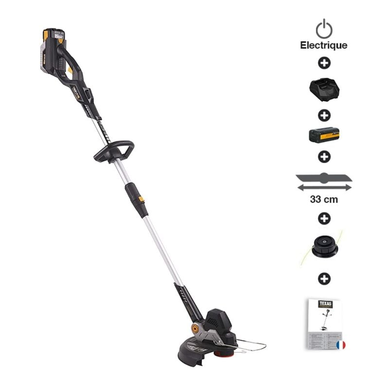 Pack rotofil à batterie 40 v chargeur coupe 33cm GTX4000 Texas