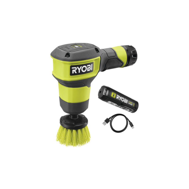 Ryobi - Pack 4V Brosse motorisée RSCR4-0 - 1 Batterie 3,0Ah - 1 Câble usb